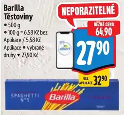 Albert Barilla Těstoviny nabídka