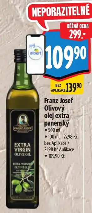 Albert Franz Josef olivový olej extra panenský nabídka