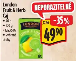 Albert London Fruit & Herb čaj nabídka