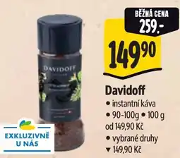 Albert Davidoff instantní káva nabídka