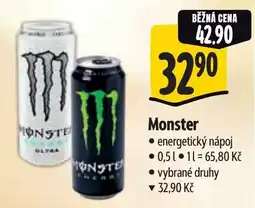 Albert Monster energetický nápoj nabídka