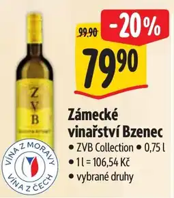 Albert Zámecké vinařství Bzenec nabídka