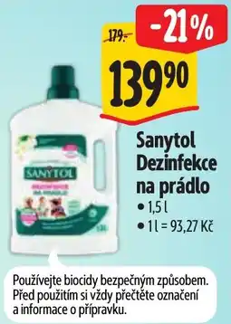 Albert Sanytol Dezinfekce na prádlo nabídka