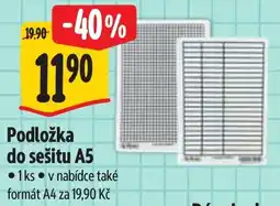 Albert Podložka do sešitu A5 nabídka