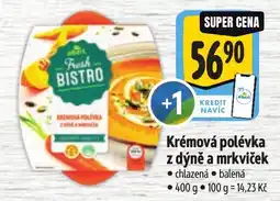 Albert Albert Fresh Bistro krémová polévka z dýně a mrkvíček nabídka
