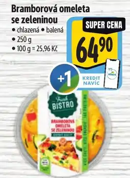Albert Fresh Bistro bramborová omeleta se zeleninou nabídka