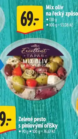 Albert Albert excellent tapas mix oliv na řecký způsob nabídka