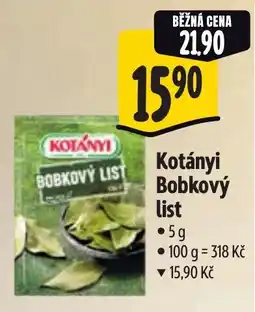 Albert Kotányi Bobkový list nabídka
