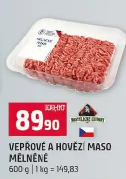 Terno Kostelecké uzeniny vepřové a hovězí maso mělněné nabídka