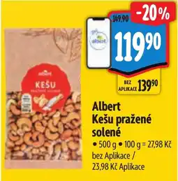Albert Albert Kešu pražené solené nabídka