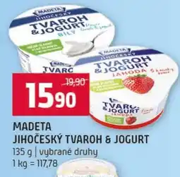 Terno Madeta jihočeský tvároh & jogurt nabídka