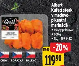 Albert Albert kurečí steak v medovo-pikantní marinádě nabídka