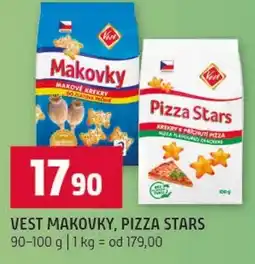 Terno Vest makovky, pizza stars nabídka