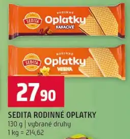 Terno Sedita rodinné oplatky nabídka