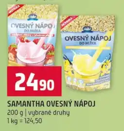 Terno Samantha ovesný nápoj nabídka