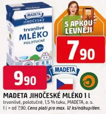 Madeta jihočeské mléko
