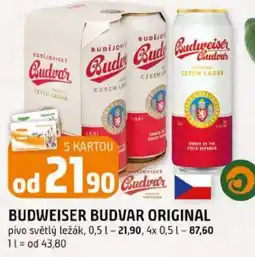Trefa Budweiser Budvar Original nabídka