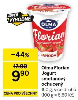 Tesco Olma Florian jogurt smetanový ochucený nabídka