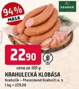 Trefa Krahulík klobása nabídka