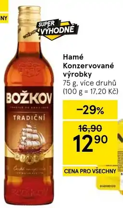Tesco Božkov konzervované výrobky nabídka