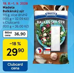 Tesco Madeta balkánský sýr nabídka