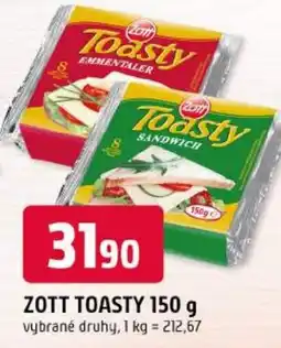 Trefa Zott Toasty nabídka