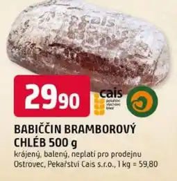 Trefa Cais babiččin bramborový chléb nabídka