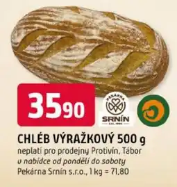 Trefa Pekárna Srnín chléb výražkový nabídka