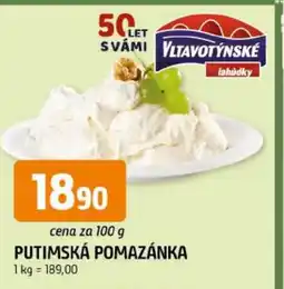 Trefa Vltavotýnské putimská pomazánka nabídka