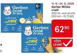 Tesco Gerber mlíčko s kaší nabídka