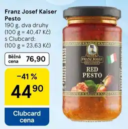 Tesco Franz Josef Kaiser Pesto nabídka
