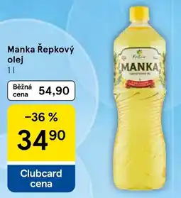 Tesco Manka řepkový olej nabídka