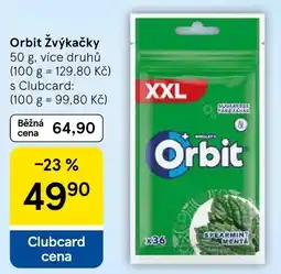 Tesco Orbit žvýkačky nabídka