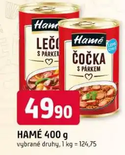 Trefa Hamé čočka s párkem nabídka