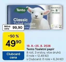 Tesco Tento toaletní papír nabídka