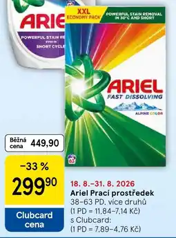 Tesco Ariel prací prostředek nabídka