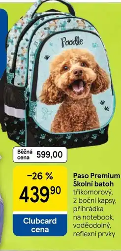 Tesco Paso Premium Školní batoh nabídka
