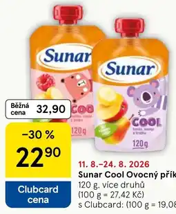 Tesco Sunar Cool Ovocný příkrm nabídka