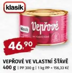 Trefa Klasik vepřové ve vlastní šťávě nabídka