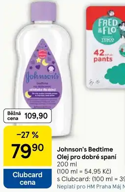 Tesco Johnson's Bedtime Olej pro dobré spaní nabídka