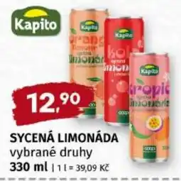 Trefa Kapito sycená limonáda vybrané druhy nabídka