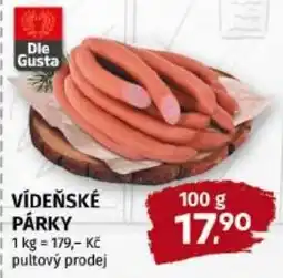 Trefa Dle Gusta vídeňské párky nabídka
