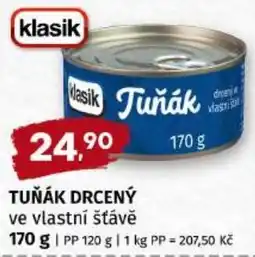 Trefa Klasik tuňák drcený ve vlastní šťávě nabídka
