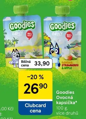 Tesco Goodies Ovocná kapsička nabídka