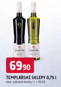 Trefa Templářské sklepy nabídka