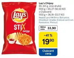 Tesco Lay's Chipsy stix ketchup nabídka