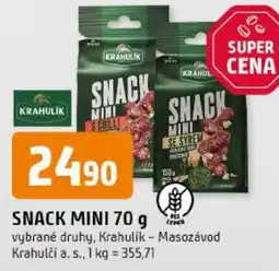 Trefa Krahulík snack mini nabídka
