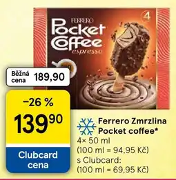 Tesco Ferrero Zmrzlina Pocket coffee nabídka