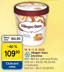 Tesco Häagen-Dazs Zmrzlina nabídka
