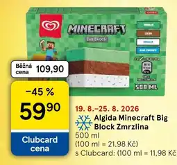 Tesco Algida Minecraft Big Block Zmrzlina nabídka